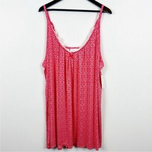 Oscar De La Renta Sleepwear Women's Plus Size Pink Chemise Size 3X